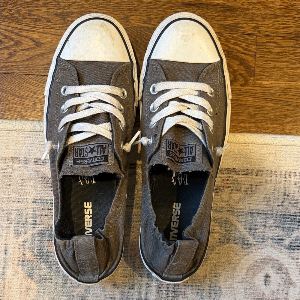 Converse Kids Low Top Canvas Sneakers - Charcoal Gray